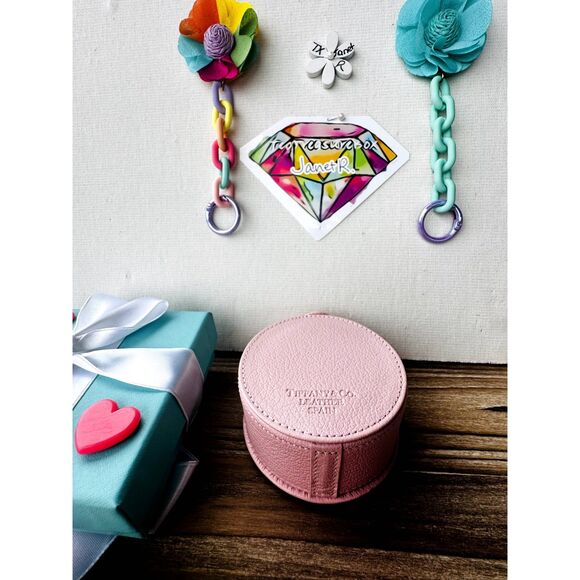Tiffany & Co. Pink Leather Jewelry Box - Picture 5 of 8